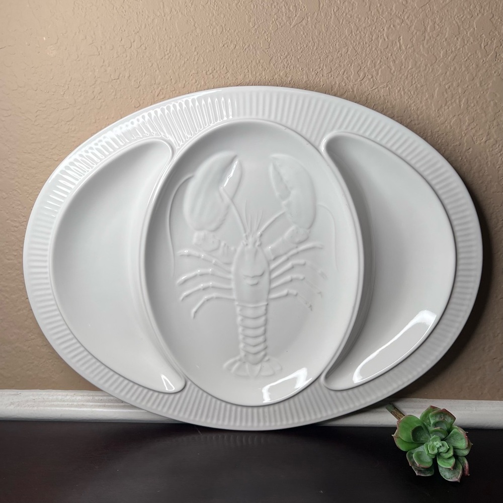 Vintage 1990's Large 18” Lobster Divided Platter – Studio Nova Made in Japan